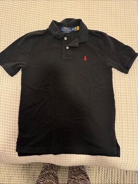 Boys Polo by Ralph Lauren Black Polo with Blue Label